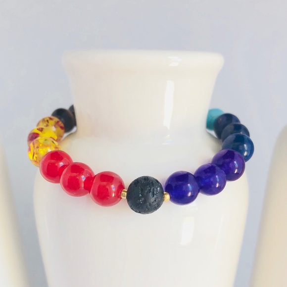7 CHAKRA | Diffuser Beaded Bracelet - Picture 1 of 3